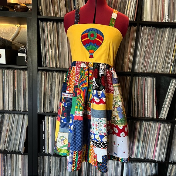 PHISH fishman donut hot air balloon apron top dress Mondegreen ⭕️🌈♻️ Patchwork - Picture 2 of 11